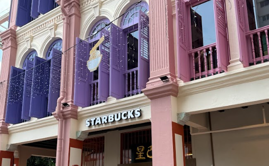 Colorful Starbucks in Chinatown, Singapore